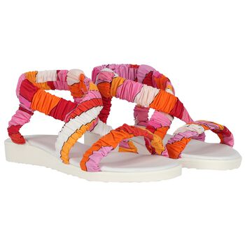 Girls Pink & Orange Sandals