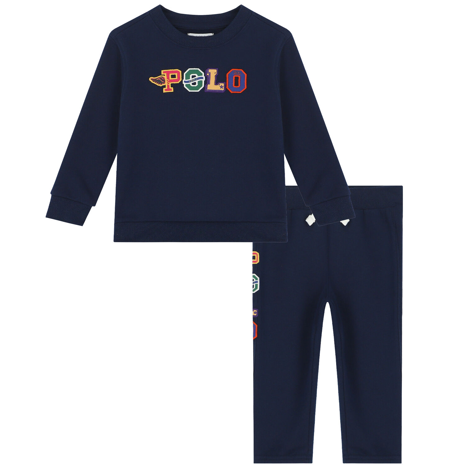 Baby Girls Navy Logo Tracksuit, 2, hi-res