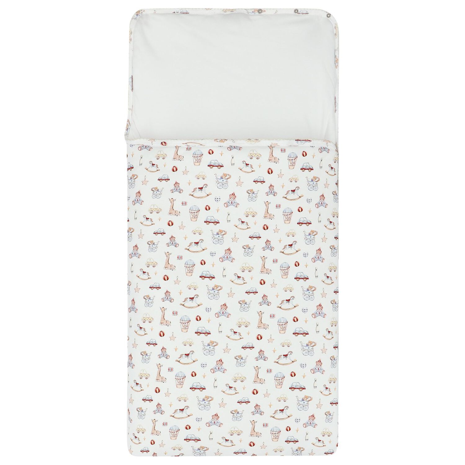 مدس أولاد بطبعة لعب أطفال باللون الأبيض, 1, hi-res