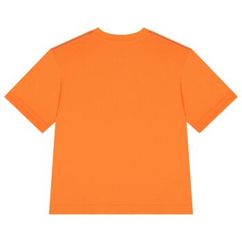 Boys Orange Logo T-Shirt