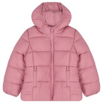 Girls Pink Puffer Jacket
