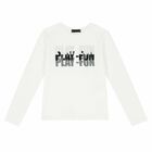 Girls White Printed Long Sleeve Top, 1, hi-res
