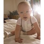 طقم شورت بيج وأبيض للأولاد الصغار, 1, hi-res