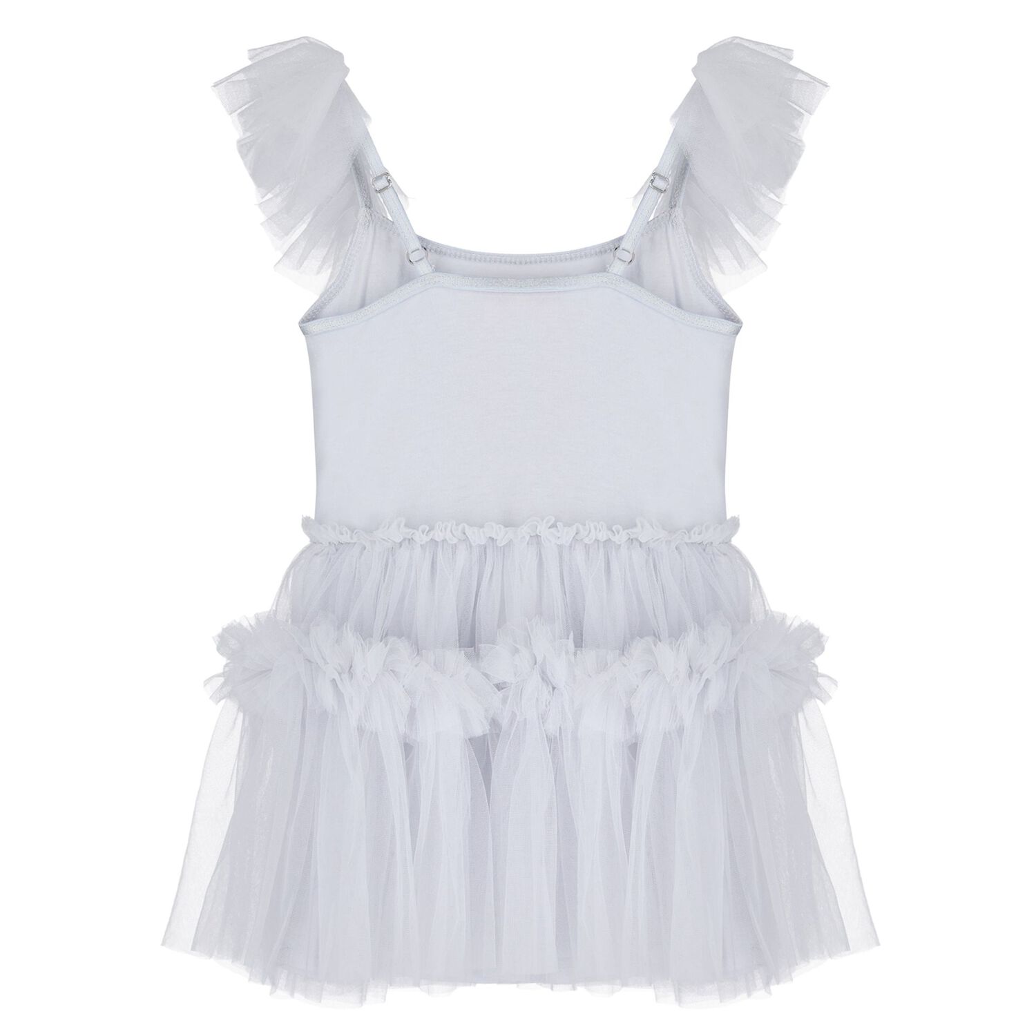 Baby Girls Silver Embellished Tulle Dress Set, 1, hi-res