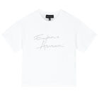 Girls White Logo T-Shirt, 2, hi-res