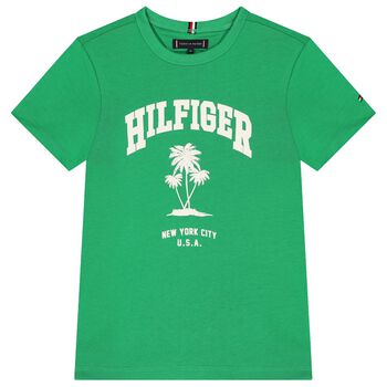 Boys Green Logo T-Shirts
