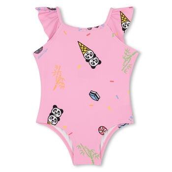 Younger Girls Pink Ice Cream & Candy Swimsuit