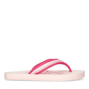 Girls Pink Logo Flip Flops