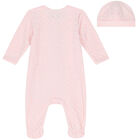 Baby Girls Pink Babygrow Gift Set, 3, hi-res