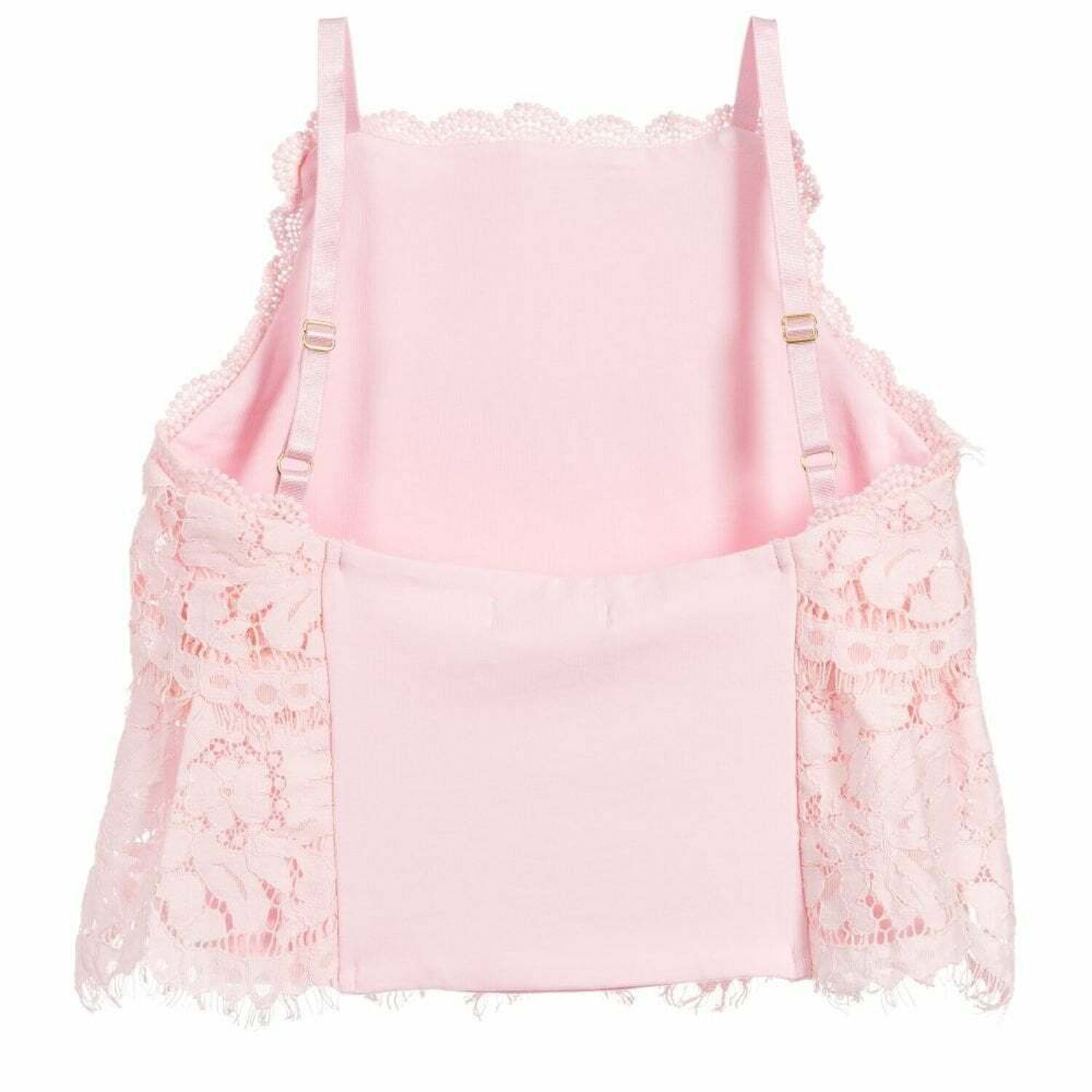 Girls Pink Lace Top, 1, hi-res