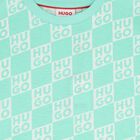 Boys Aqua & White Check Logo T-Shirt, 2, hi-res