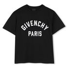 Boys Black Logo T-Shirt, 1, hi-res