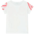 Younger Girls White Logo T-Shirt, 1, hi-res