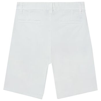 Boys White Chino Shorts