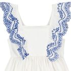 Girls White Broderie Anglaise Dress, 1, hi-res