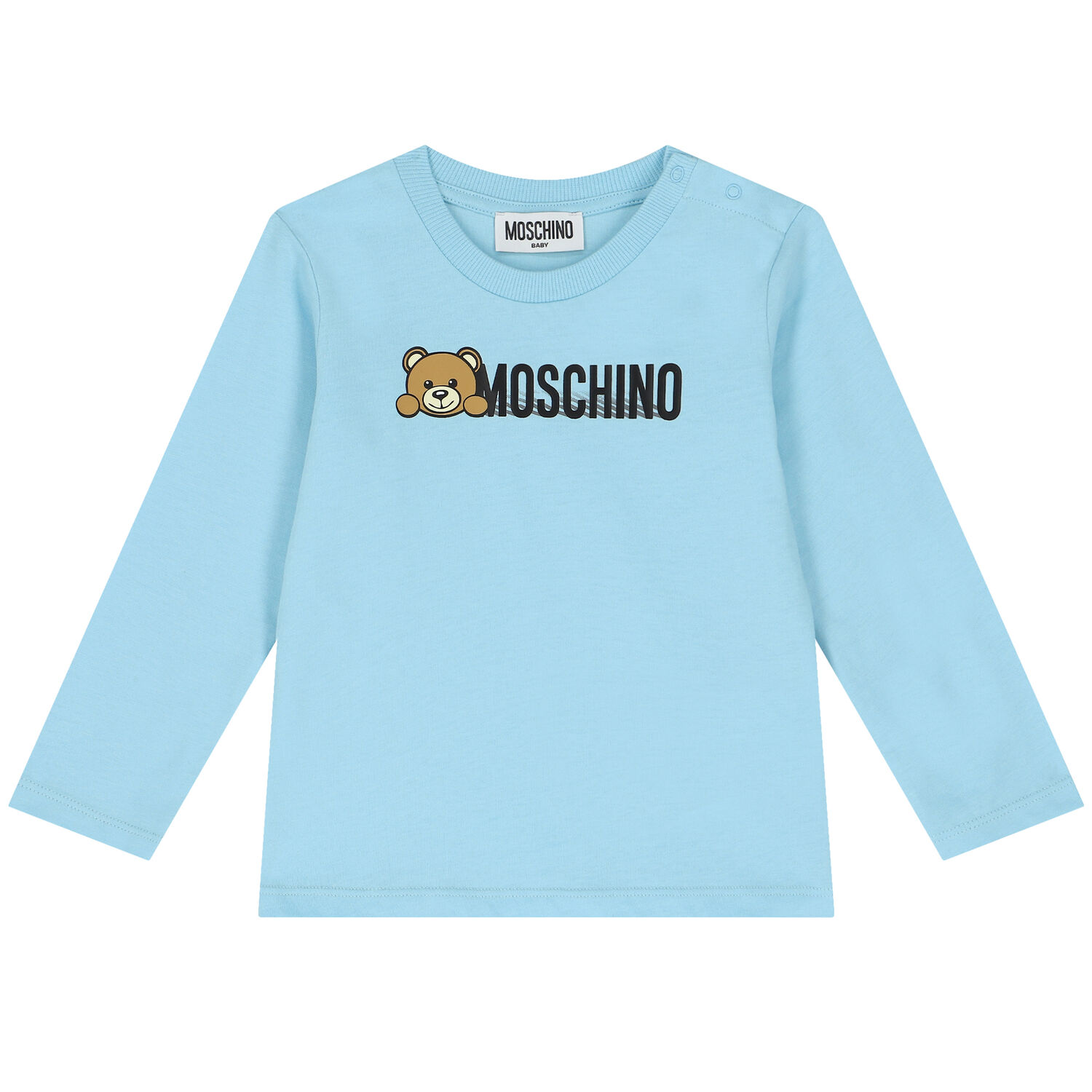 Blue Teddy Bear Logo Long Sleeve Top, 2, hi-res image number null