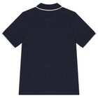 Boys Navy Blue Logo Polo Shirt, 3, hi-res