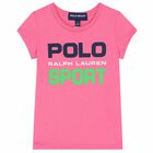 Girls Pink Logo T-Shirt, 2, hi-res