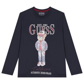 Boys Navy Blue Logo T-Shirt