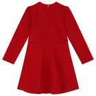 Girls Red Logo Dress , 1, hi-res