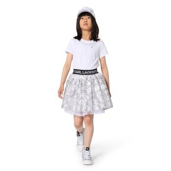 Girls Mini Me White Logo T-Shirt