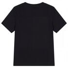 تيشيرت للأولاد بالشعار باللون الأسود, 1, hi-res