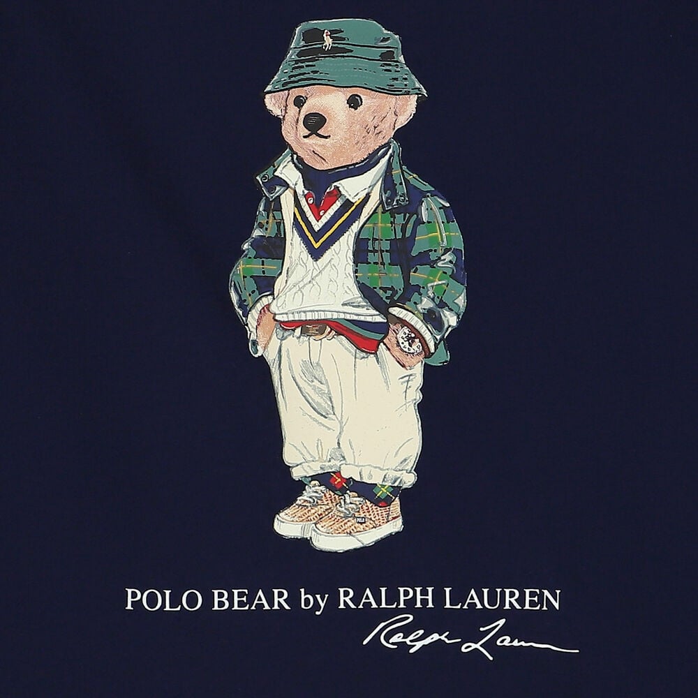 Ralph Lauren Boys Navy Blue Polo Bear Long Sleeve Top Junior Couture UAE