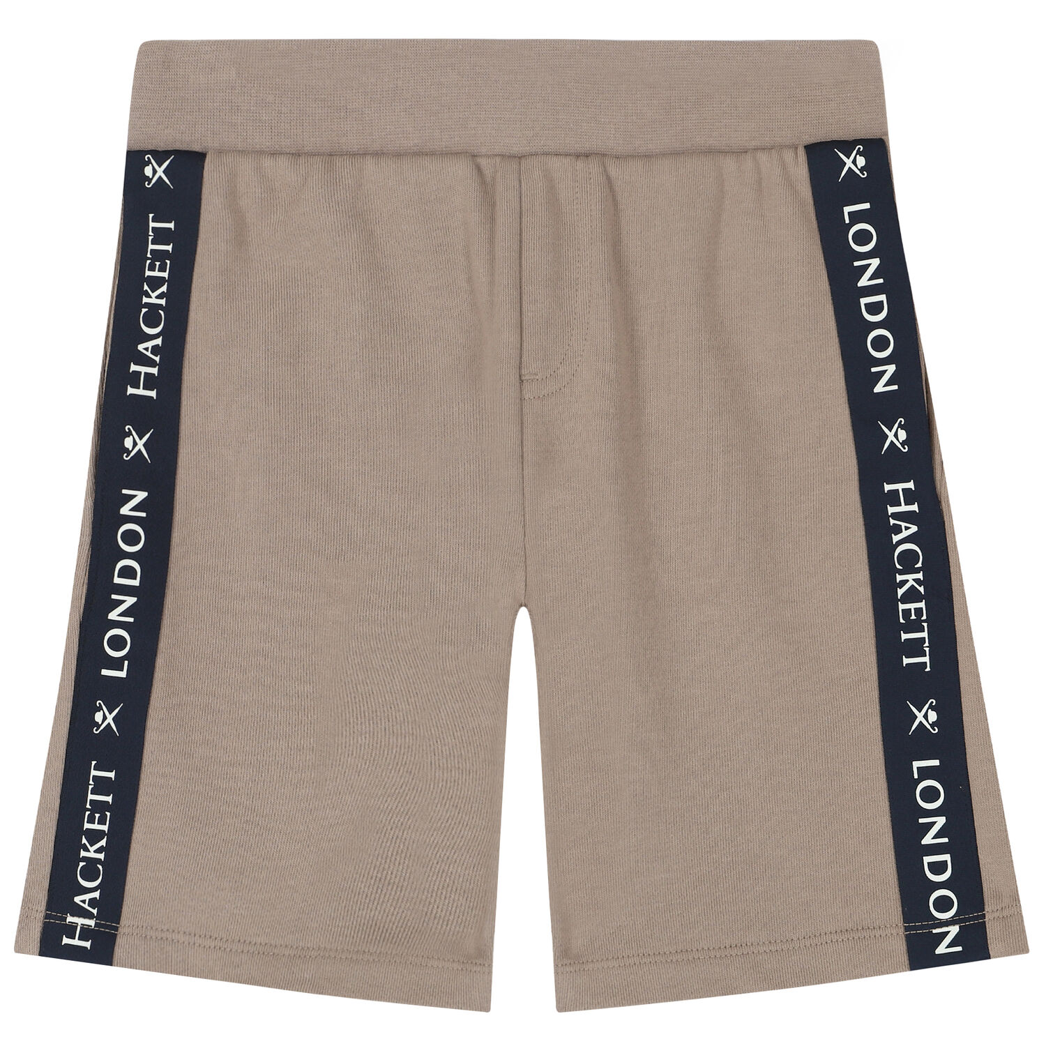 Boys Beige Logo Shorts, 1, hi-res