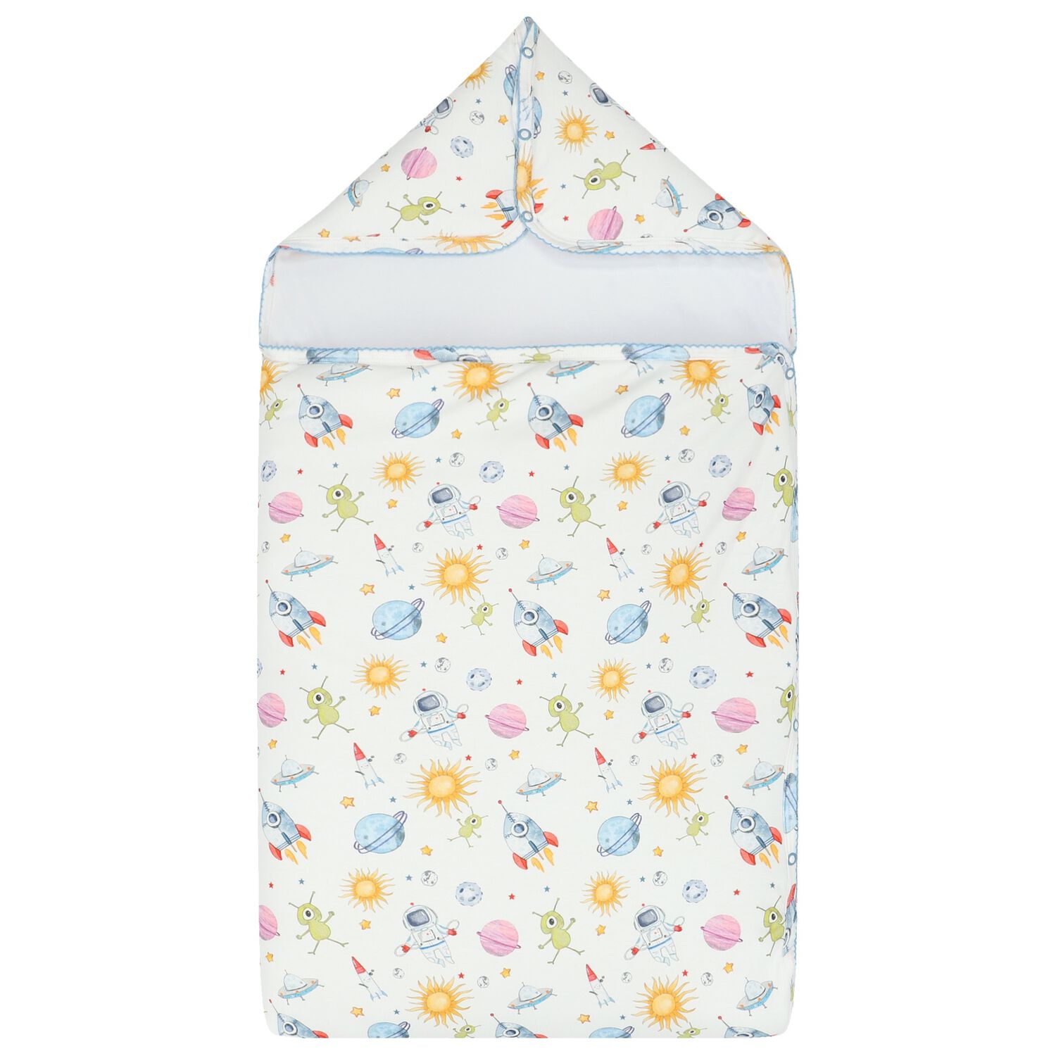 Baby Boys White Space Baby Nest, 1, hi-res