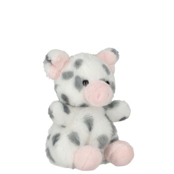 Girls Palm Pals White & Pink Spotted Piglet Soft Toy ( 13CM )