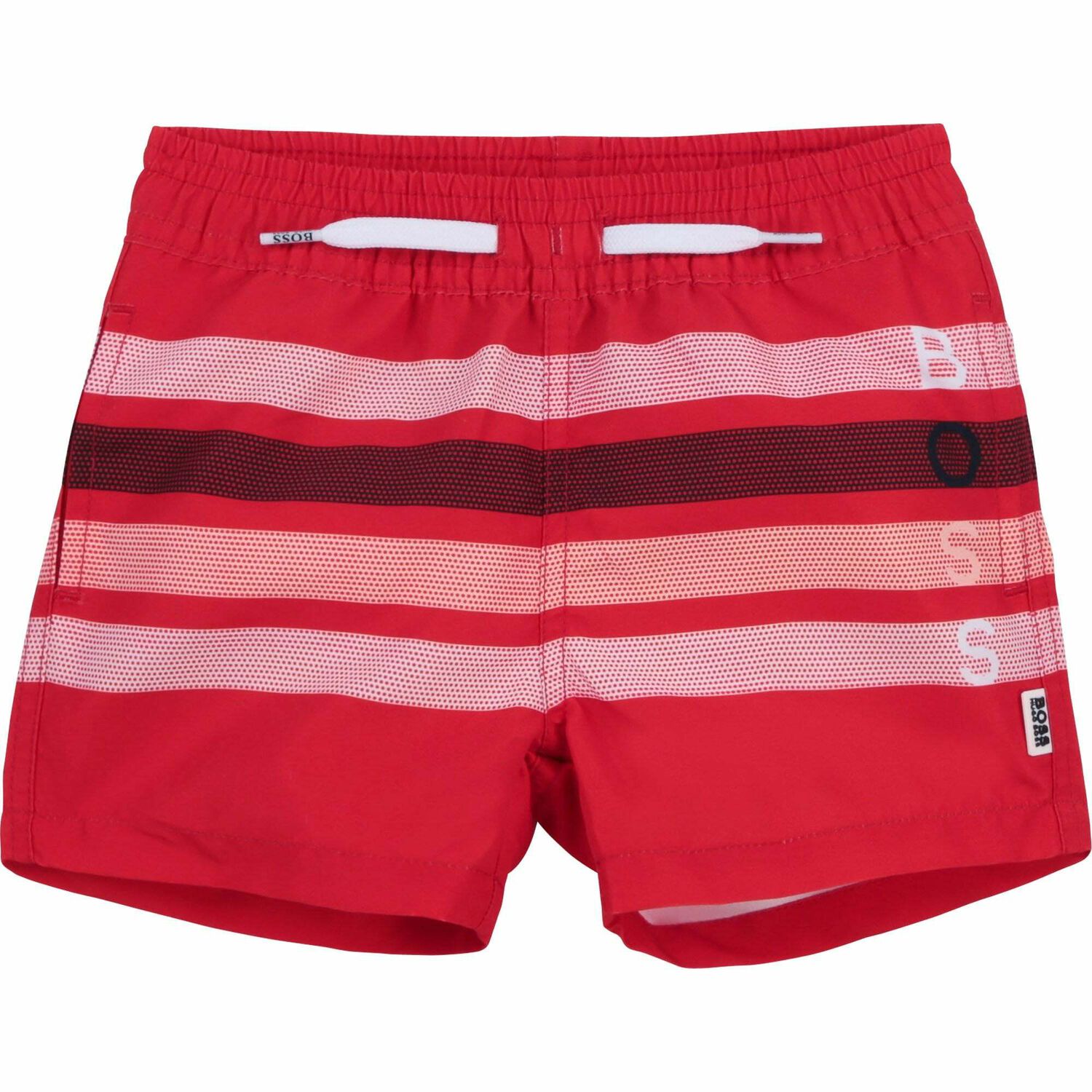 Younger Boys Red Logo Swim Shorts, 1, hi-res