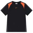Boys Black Logo T-Shirt, 1, hi-res