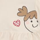 طقم ليجينز للبنات باللون الاحمر والعاجى , 2, hi-res