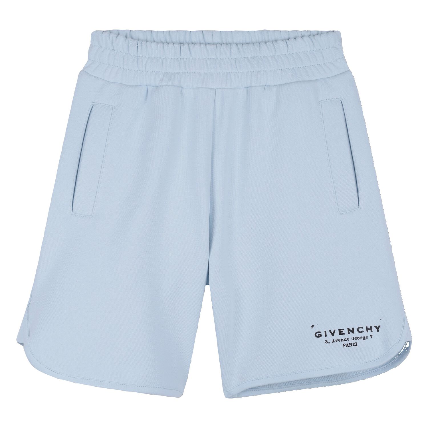 Boys Blue Logo Shorts, 1, hi-res