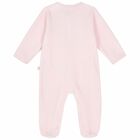 Pink Velour Babygrow, 2, hi-res
