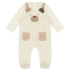 Ivory Teddy Sherpa Romper, 1, hi-res