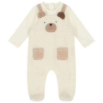 Ivory Teddy Faux Fur Romper
