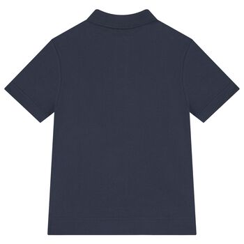 قميص بولو للاولاد بطبعه تيدى بير باللون الازرق 