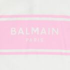 طقم فستان بشعار للبنات بلونين الأبيض و الوردي, 1, hi-res