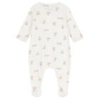 Ivory & Beige Teddy Bear Babygrow, 1, hi-res
