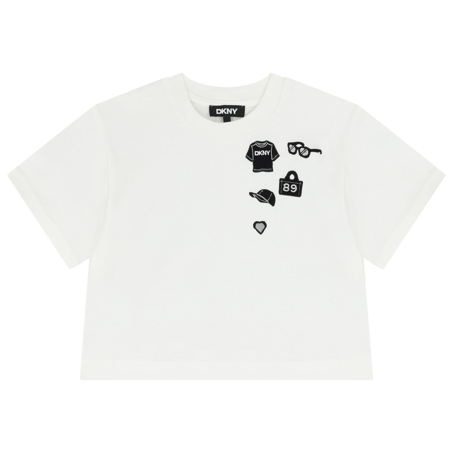 Girls Mini Me White Logo T-Shirt, 1, hi-res