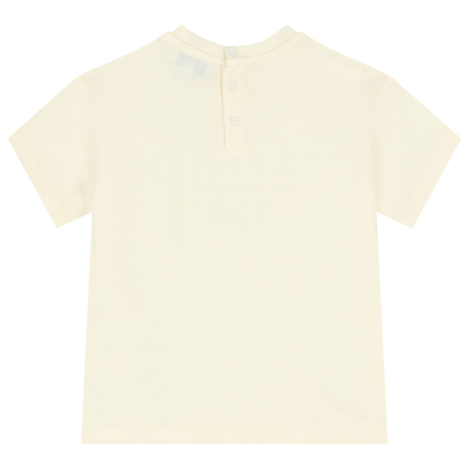 تيشيرت أولاد بالشعار باللون العاجي, 1, hi-res