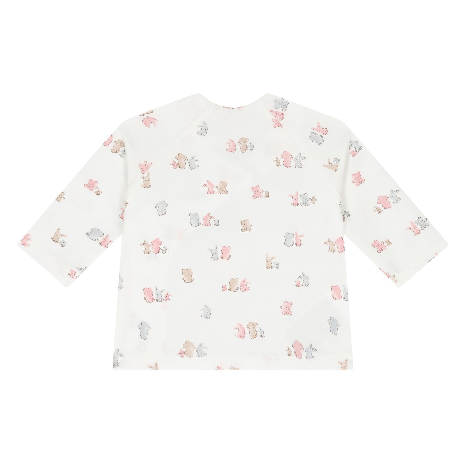 Baby Girls Ivory & Pink Bear Babysuit & Hat Gift Set, 2, hi-res