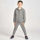Boys Grey Logo Zip Up Top, 2, hi-res