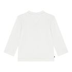 Baby Boys White Logo Long Sleeve Top, 1, hi-res