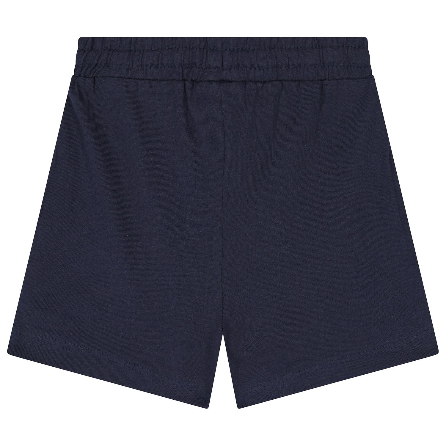 Younger Boys White & Navy Blue Shorts Set, 2, hi-res
