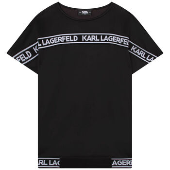 Girls Black Logo Dress