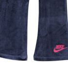 Younger Girls Navy Blue Velour Leggings, 1, hi-res