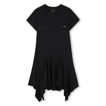 Girls Black Logo Dress