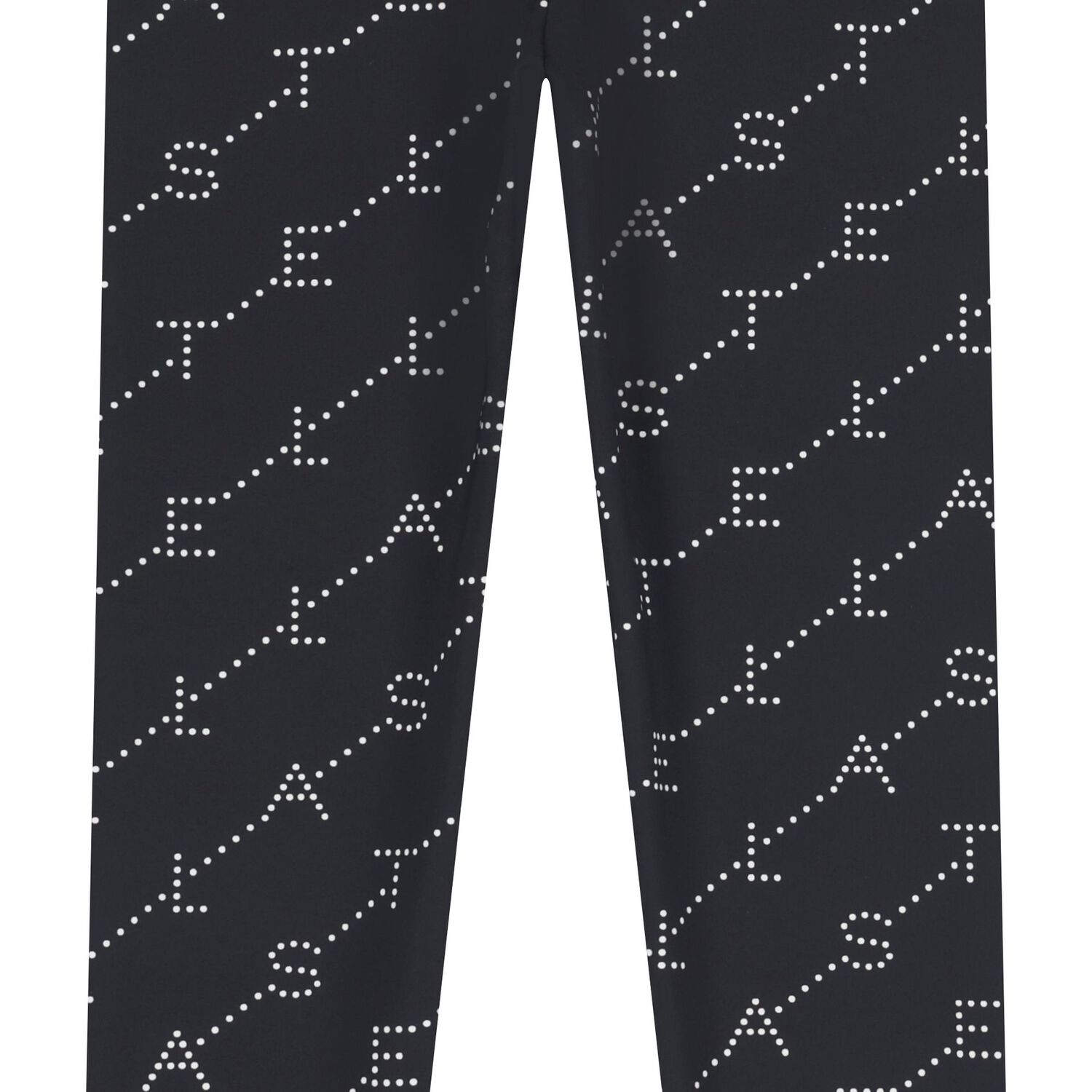 Girls Black Logo Leggings, 1, hi-res